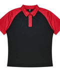 Aussie Pacific Manly Mens Polo 1318  Aussie Pacific BLACK/RED S 