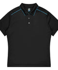 Aussie Pacific Currumbin Men's Polo Shirt 1320  Aussie Pacific BLACK/CYAN S 