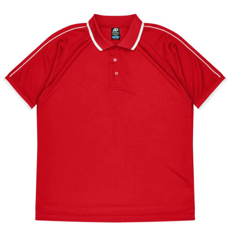 Aussie Pacific Double Bay Men's Polo Shirt 1322  Aussie Pacific RED/WHITE S 