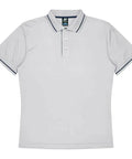 Aussie Pacific Cottesloe Kids Polo Shirt 3319  Aussie Pacific WHITE/NAVY 4 