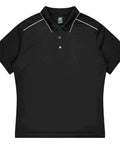 Aussie Pacific Currumbin Kids Polo Shirt 3320  Aussie Pacific BLACK/WHITE 4 
