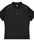Aussie Pacific Currumbin Kids Polo Shirt 3320  Aussie Pacific BLACK/GOLD 4 