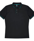 Aussie Pacific Cottesloe Kids Polo Shirt 3319  Aussie Pacific BLACK/TEAL 4 
