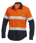 Hard Yakka Work Wear Orange/Navy / 8 Hard Yakka FR long sleeve taped shirt Y04050