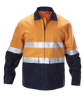 Hard Yakka Taped Reflective Jacket Y06545 Work Wear Hard Yakka Orange/Navy (ONA) S 