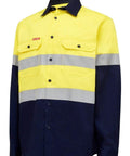 Hard Yakka Long Sleeve Hi Vis Taped Shirt Y04610 Work Wear Hard Yakka Yellow/Navy (YNA) S 