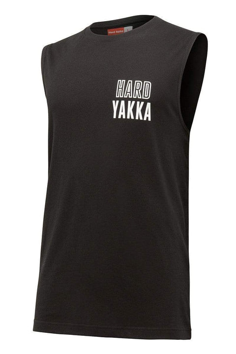 Hard Yakka Work Wear Black / S Hard Yakka MUSLCE SLEEVELESS TEE Y11308