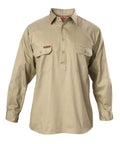 Hard Yakka Long Sleeve Cotton Drill Shirt Y07530 Work Wear Hard Yakka Khaki (KHA) S 