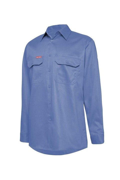 Hard Yakka Cotton Drill Long Sleeve Shirt Y07500 Work Wear Hard Yakka Blue Medit (BME) S 
