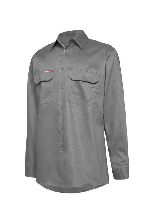 Hard Yakka Cotton Drill Long Sleeve Shirt Y07500 Work Wear Hard Yakka Grey (GRY) XS 