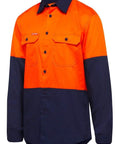 Hard Yakka Work Wear Orange/Navy (ONA) / S Hard Yakka SHIRT LS 2T VNT Y07950