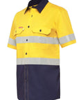 Hard Yakka Work Wear Yellow/Navy / S Hard Yakka SHIRT SS HV2T VENTED Y07735