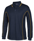 JB'S Wear Casual Wear Navy/Gold / 2XS JB'S podium l/sleeve piping polo 7PIPL
