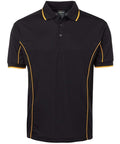 Jb's Wear Casual Wear Black/Gold / S JB'S Short Sleeve Piping Polo 7PIP