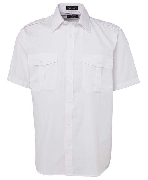 Jb's Wear Corporate Wear White Short Sleeves / XS JB'S Long Sleeve & Short Sleeve Epaulette Shirt 6E