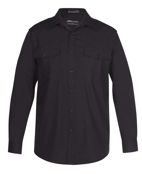 Jb's Wear Corporate Wear Black Full Sleeves / XS JB'S Long Sleeve & Short Sleeve Epaulette Shirt 6E