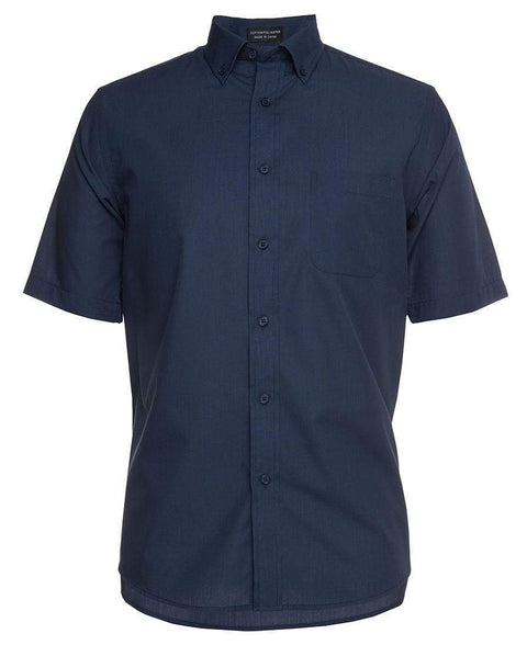 Jb's Wear Corporate Wear Midnight Navy / S JB'S Short Sleeve Fine Chambray Shirt 4FCSS