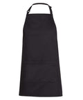 Jb's Wear Hospitality & Chefwear Black BIB 65x71cm / 86 x 50cm JB'S Chef/Hospitality Apron with Pocket 5A