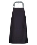 JB'S Wear Hospitality & Chefwear Black/Grey / 65x71 Jb's Apron With Colour Straps 5ACS