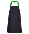 JB'S Wear Hospitality & Chefwear Black/Pea Green / 65x71 Jb's Apron With Colour Straps 5ACS