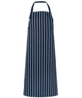 Jb's Wear Hospitality & Chefwear Navy/White / BIB 86 x 93cm JB'S Bib Striped Apron Without Pocket 5BSNP