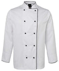 Jb's Wear Hospitality & Chefwear White/Black Piping / XS JB'S Long Sleeve Unisex Chefs Jacket 5CJ