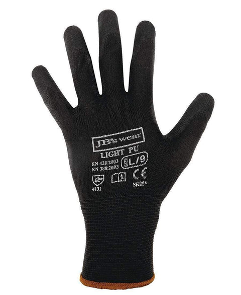 Jb's Wear PPE JB'S Black Light PU Breathable Glove (12 pack) 8R004