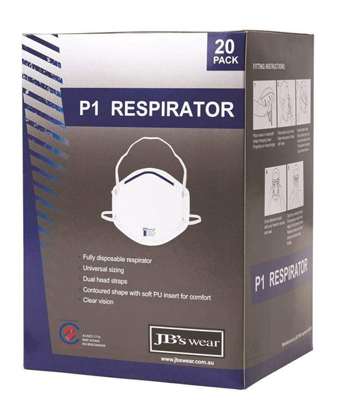 Jb's Wear PPE P1 Respirator (20pc) 8C001