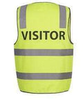 Jb's Wear Work Wear Lime / S JB's Hi-Vi Safety Vest Visitor 6DNS7