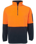 Jb's Wear Work Wear Orange/Navy / S JB'S Hi-Vis 1/2 Zip Polar Fleece Sweat 6HVPF