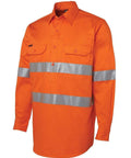 Jb's Wear Work Wear Orange / XS JB'S Hi-Vis Long Sleeve Close Front Shirt 6HWCF