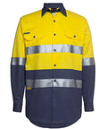 Jb's Wear Work Wear Yellow/Navy / XS JB'S Hi-Vis Long Sleeve Shirt 6HLS