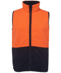 Jb's Wear Work Wear Orange/Navy / S JB'S Hi-Vis Polar Vest 6HVPV