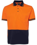 Jb's Wear Work Wear Orange/Navy / XS JB'S Hi-Vis Short Sleeve Cotton Back Polo 6HPS