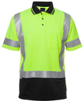 Jb's Wear Work Wear Lime/Black / XS JB'S Hi-Vis Short Sleeve H Pattern Trad Polo 6DHS