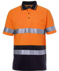 Jb's Wear Work Wear Orange/Navy / XS JB'S Hi-Vis Short Sleeve Traditional Polo 6HVST