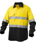 KingGee Work Wear Yellow/Black / 2XS KingGee Workcool 2 Hi-Vis Reflective Spliced Shirt L/S  K54880