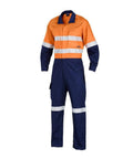 KingGee Work Wear Orange/Navy / 82R KingGee Workcool 2 Reflective Spliced Combination Overall K51540