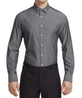 NNT Corporate Wear Black/White / 37 NNT Chambray Long Sleeve Shirt CATJ2W