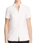 NNT Corporate Wear White / 6 NNT Zip Front Tunic CATU68