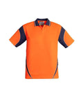 Syzmik Work Wear Orange/Navy / M SYZMIK Men’s Hi Vis Aztec Polo - Short Sleeve ZH248