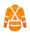 Syzmik Work Wear Orange / XL SYZMIK Men’s Hi-Vis X Back Taped Shirt ZW690