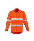 Syzmik Work Wear Orange / S SYZMIK mens oranhe hrc-2 hoop taped open front spliced shirt zw145