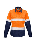 Syzmik Work Wear Orange/Navy / 8 SYZMIK Women’s Rugged Cooling Taped Hi-Vis Spliced Shirt ZW720