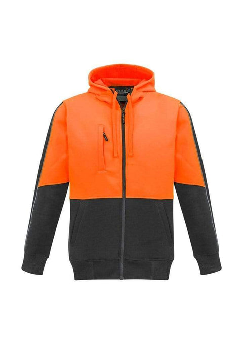 Syzmik Work Wear XXS / Orange/Navy Syzmik Workwear Unisex Hi Vis Full Zip Hoodie ZT485