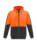 Syzmik Work Wear XXS / Orange/Navy Syzmik Workwear Unisex Hi Vis Full Zip Hoodie ZT485