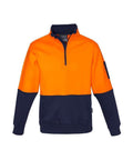 Syzmik Work Wear XXS / Orange/Navy Syzmik Workwear Unisex Hi Vis Half Zip Pullover ZT476