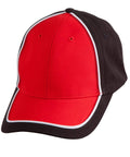 Winning Spirit Active Wear Black/White/Red / One size ARENA TWO TONE CAP CH78