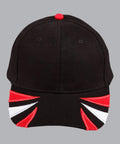 Winning Spirit Active Wear Black/White/Red / One size Bathurst Colours Cap Ch80