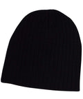 Winning Spirit Active Wear Black / One size Cable Knit Beanie CH62